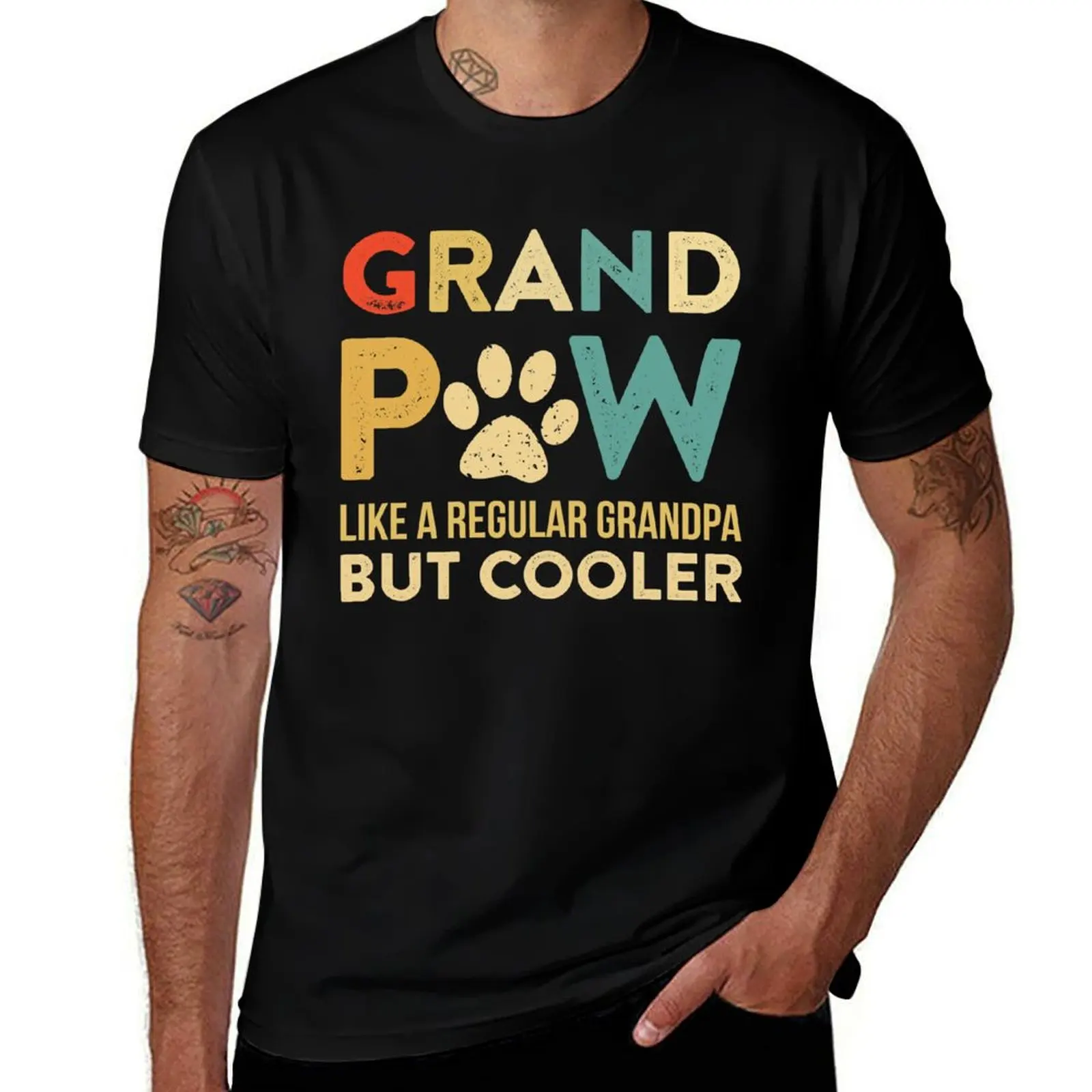 

Grand Paw T-Shirt funny t shirts man man graphic t shirt t shirt men 100% cotton luxury brand T-Shirt