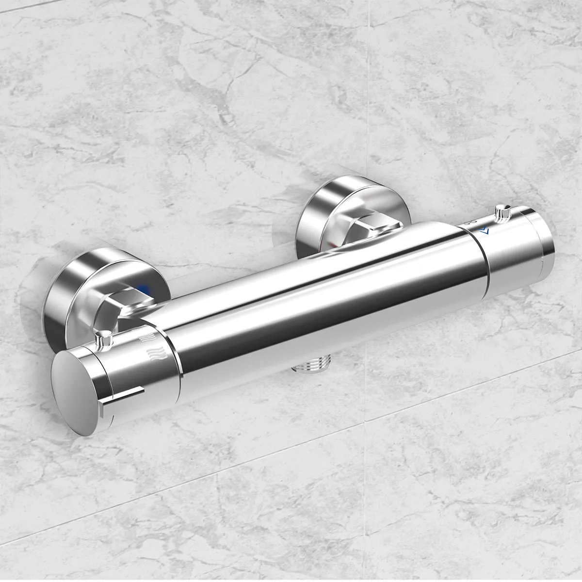 Bathroom Thermostatic Shower Mixer Valve Chrome Thermostatic Wall Mounted Shower Mixer Bar Hot And Cold Water Mixing Bath Faucet