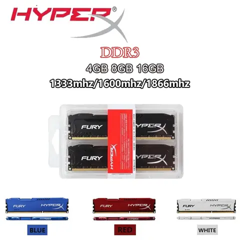 Bilashmart DDR3 Memoria RAM HyperX FURY PC Ram Desktop 4gb 8gb 16gb 1333MHZ 1600Mhz 1866Mhz 240Pin DIMM 1.5V PC Desktop Memory