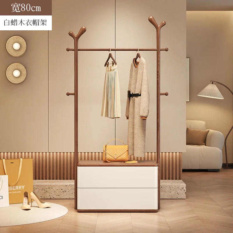 

Coat rack Floor-to-ceiling solid wood living room Simple creative clothes rack