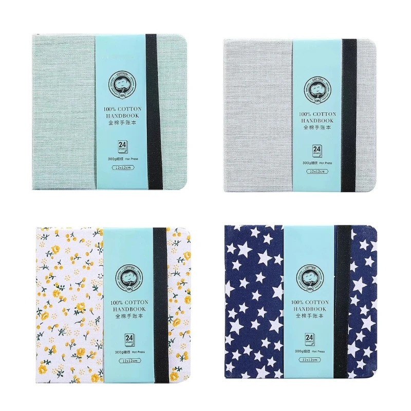 QX2B 水彩紙ノートブック 4.7x4.7 インチ アーティスト学生スケッチ用