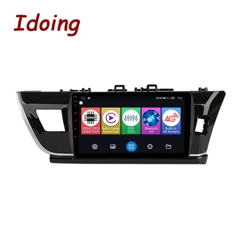 

Idoing10,2 "автомобильная стереосистема Android Auto Carplay радиоплеер навигация GPS для Toyota Corolla 2014-2016 E170 E180 правый высокий привод