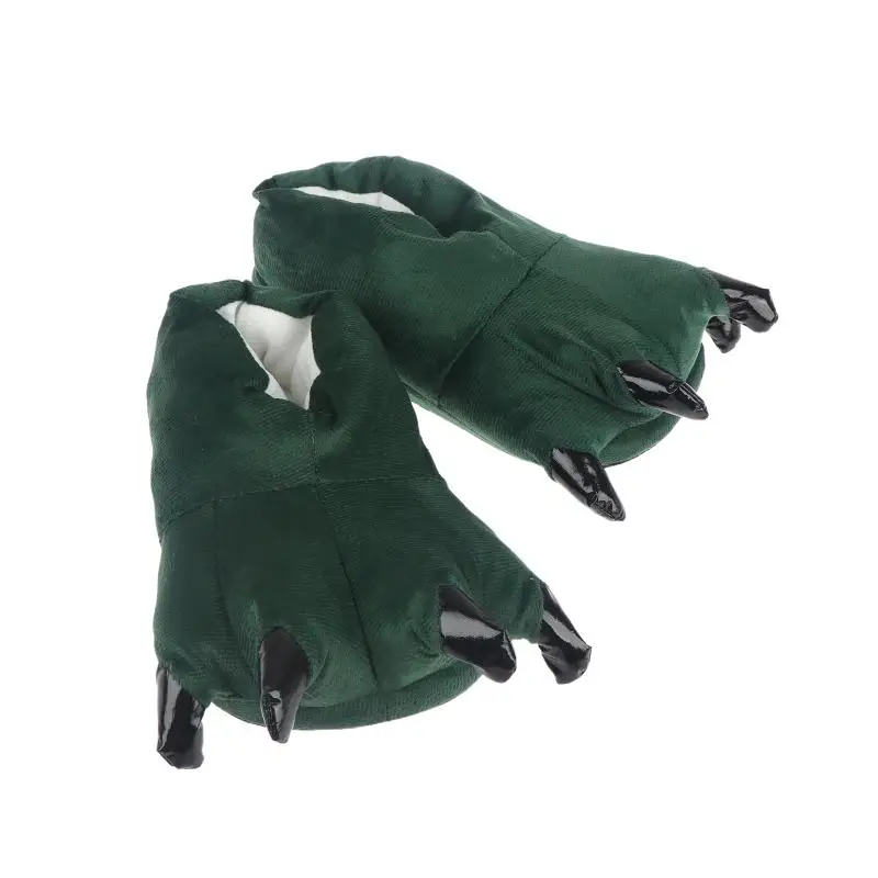 Winter Warm Soft Indoor Plush Slippers Women Men Funny Dinosaur Claw Paw Christmas Home Shoes Random Lining - view 4
