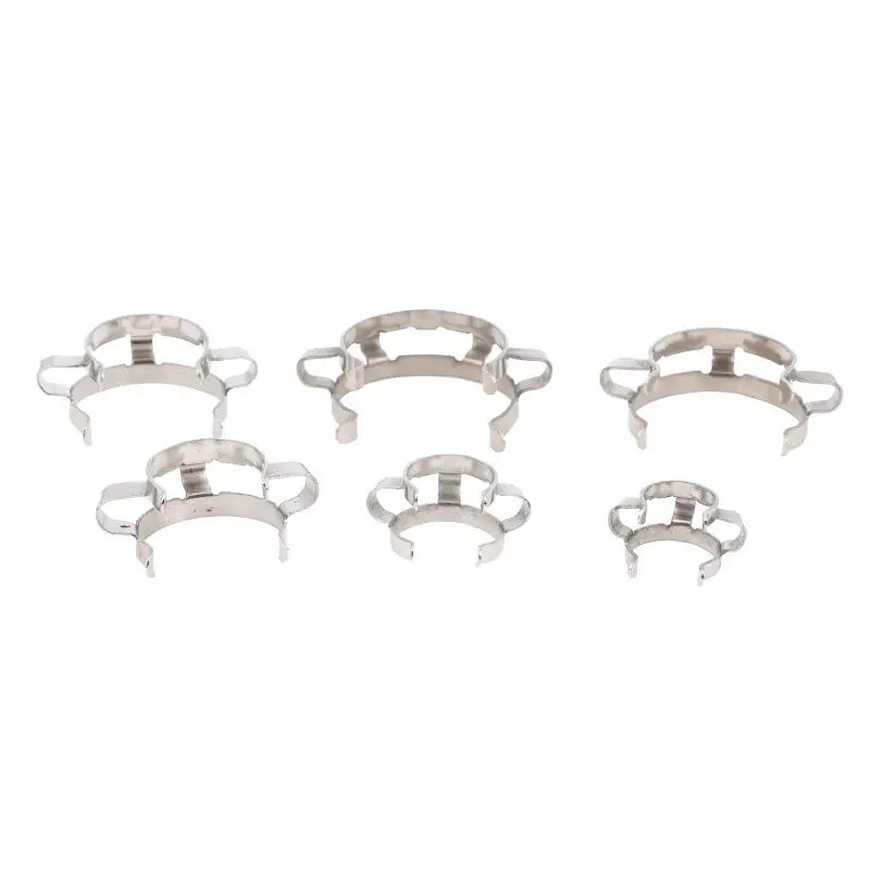 1Pc Stainless Steel Standard Ground Mouth Clip Caliber 14#19#24#29#34#45# Laboratory Clamp Heat Resisting Ground Clip Adapter