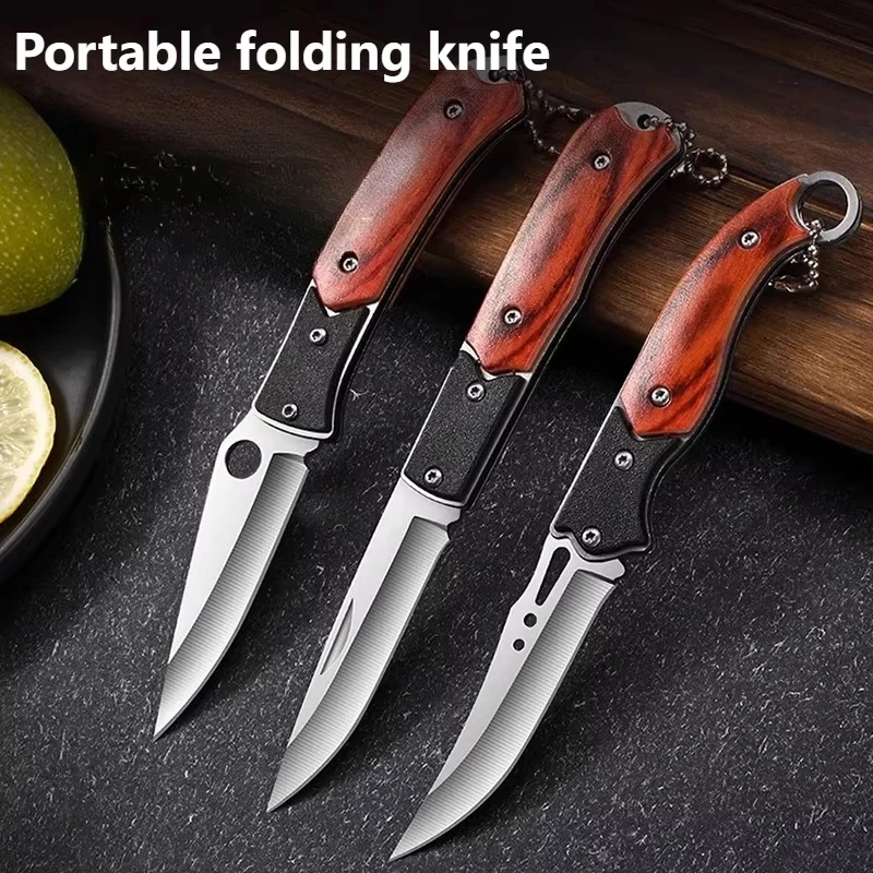 سكين مدمج قابل للطي مع شفرة متينة من الفولاذ المقاوم للصدأ، أداة تخييم للبقاء على قيد الحياة متعددة الوظائف #1