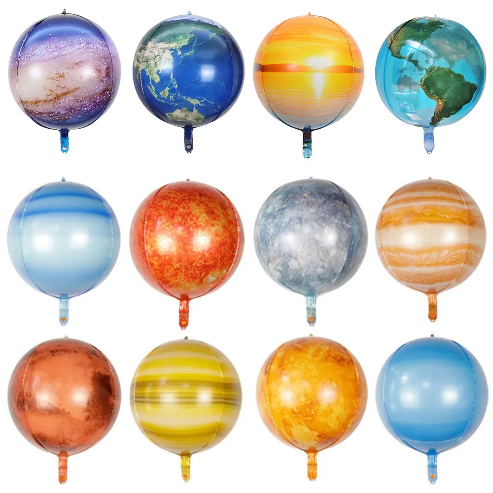 

6pcs 22 Inch 4D Starry Sky Sun Moon Space Eight Major Planets Series Aluminum Film Balloon Decoration Layout Scene Balloons