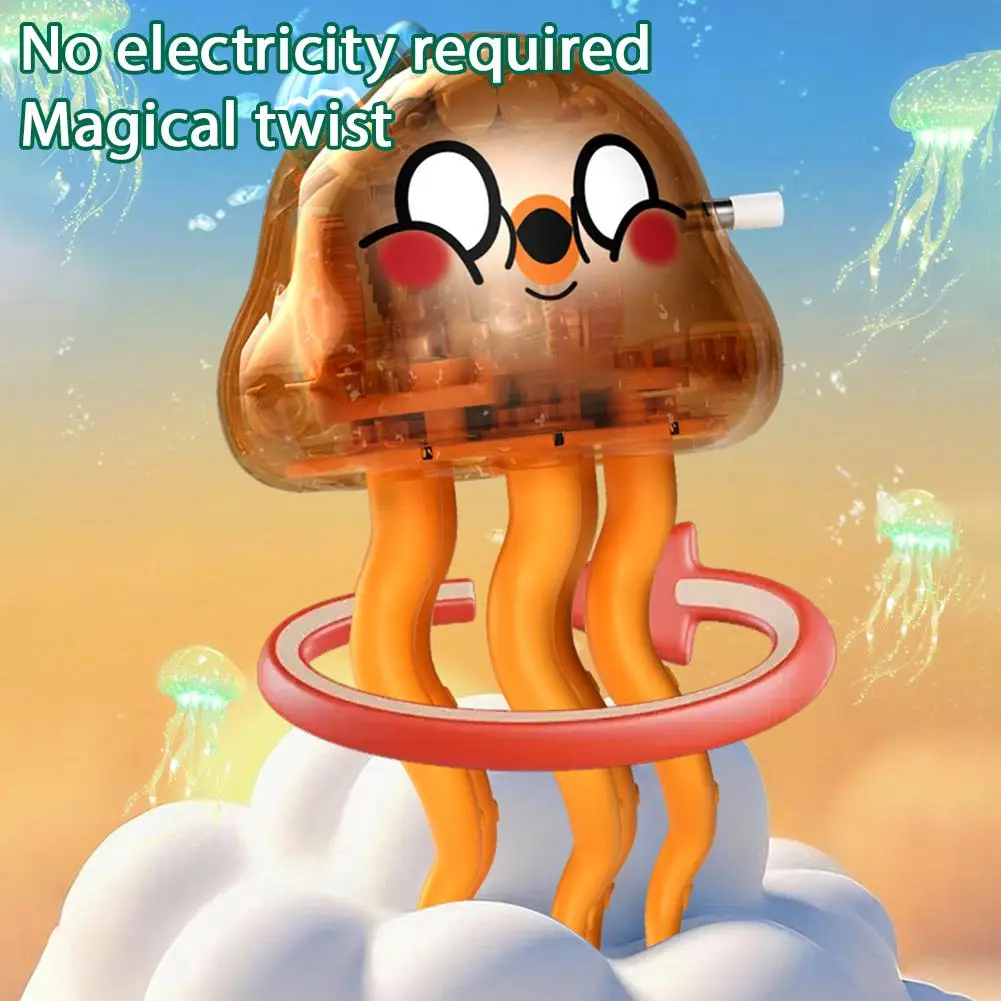 لعبة الأخطبوط الربيعية الراقصة السحرية لتجنب العوائق التلقائية صوت ديناميكي وضوء ثمانية مخالب كرتونية ملتوية