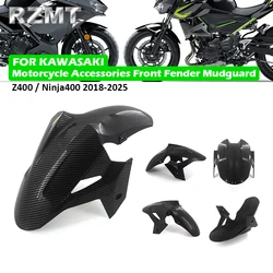 For Kawasaki Ninja400 Z400 Ninja500 Z500 2018-2025 Motorcycle Accessories Front Fender Mudguard Fairings Carbon Fiber