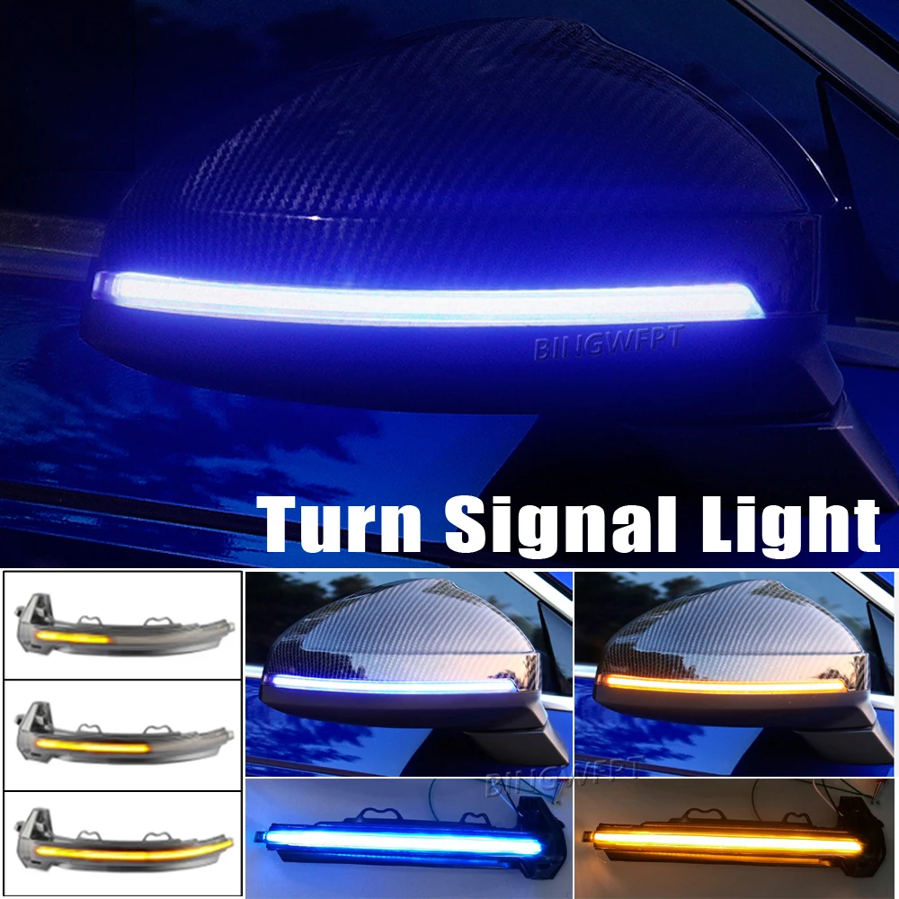 Car Dynamic Blinker LED Turn Signal Light For Audi A4 S4 RS4 B9 2016-2019 A5 S5 RS5 Side Wing Rearview Mirror Indicator Lamp