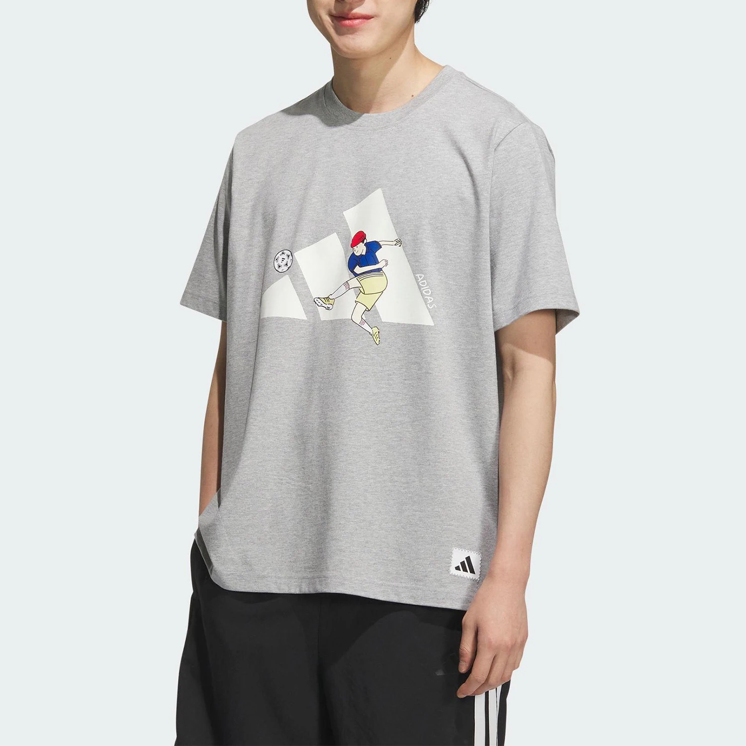 

Adidas genuine Summer Men's Loose Soft Knit Trendy T-Shirt KC2865