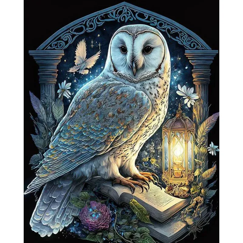 

Sunature AB Diamond Painting Art Full Square Round Drills Owl Diamond Painting Kits (5-10 AB Colors)