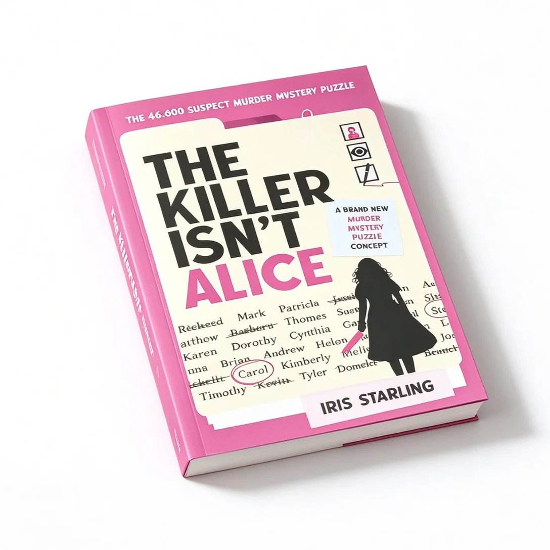 The Killer Isn't Alice By Iris Starling Murder Mystery Puzzle Book 46600 Suspects Interactive Crime Solving Game Book Adult Gift