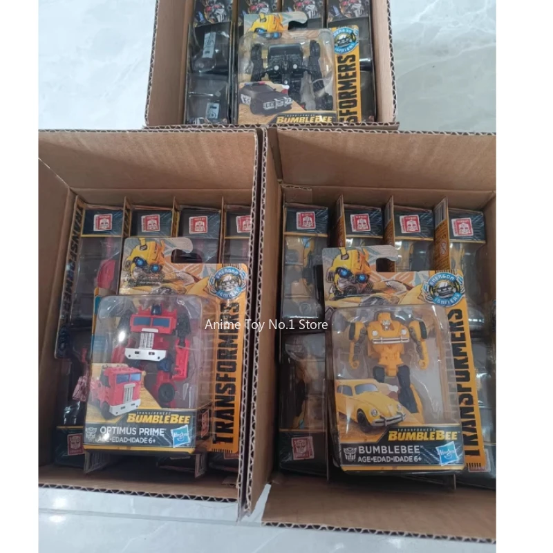 Modelo de robô de transformação original, miniatura em pequena escala, camada lendária, rollbar bumblebee optimus prime ‌   Ação de anime popular