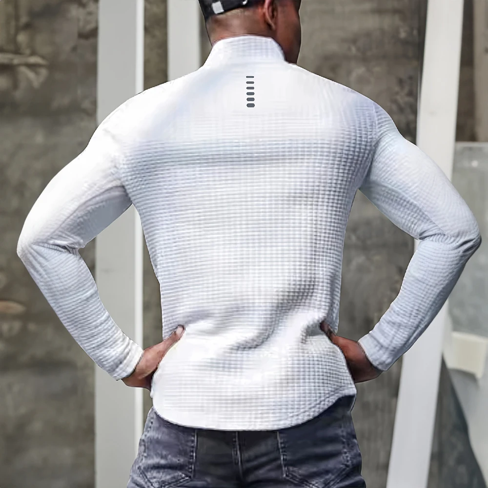 Men's T-shirt Men's Sports and Leisure Fashion Long-sleeved T-shirt Top Slim Training Fitness Plus Size Men's Clothing M-3XXXL