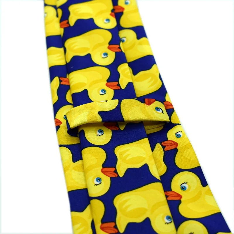 Yellow Rubber Duck Tie For Men 8CM Fashion Necktie Hot TV Show How I Met Your Mother Cosplay Party Neckwear Wedding Accessories