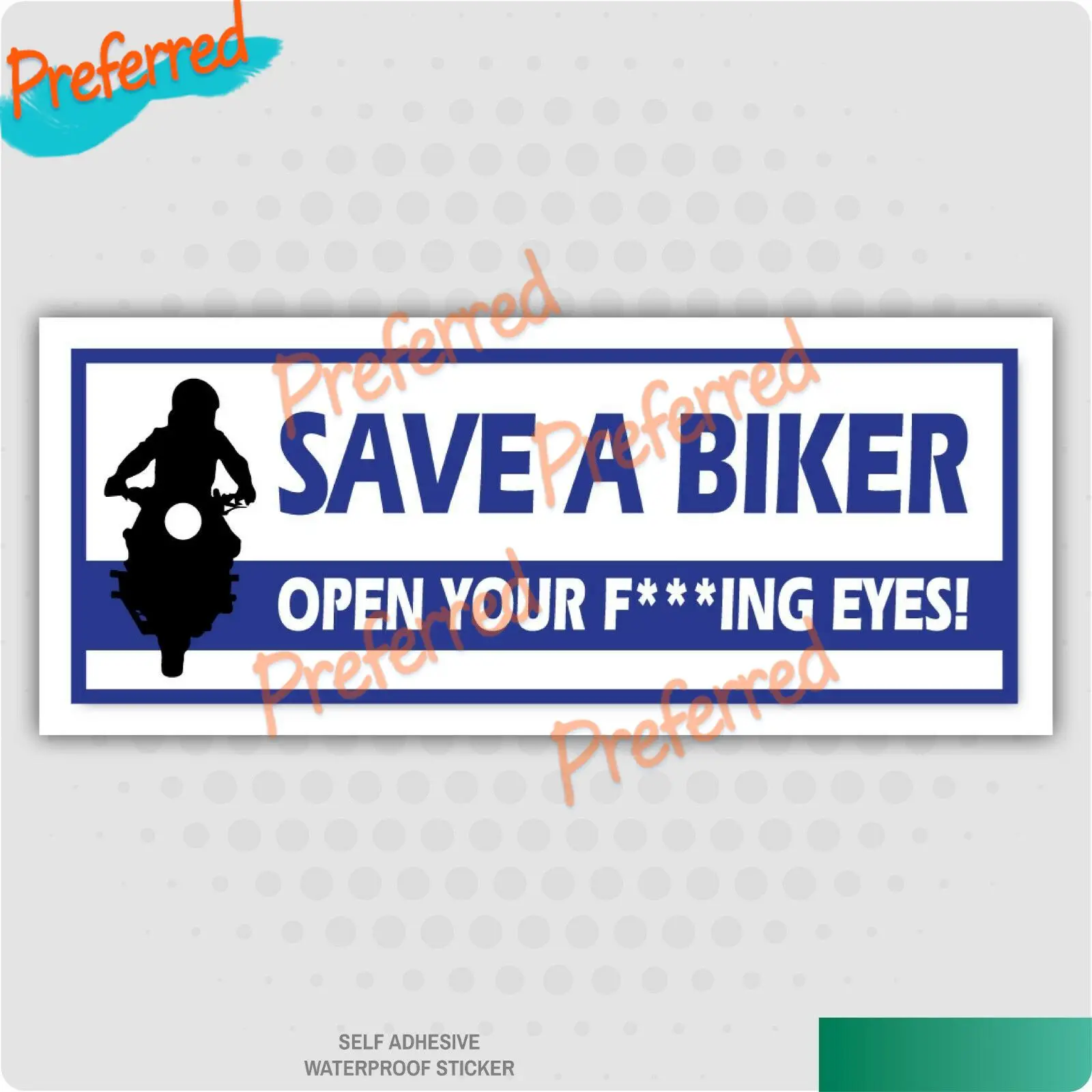 

Creative Car Sticker Save A Biker Think Bike Decal Sticker Wall Car Van Laptop Bike Vinyl Sticker Bumper, Phone, Window Decals