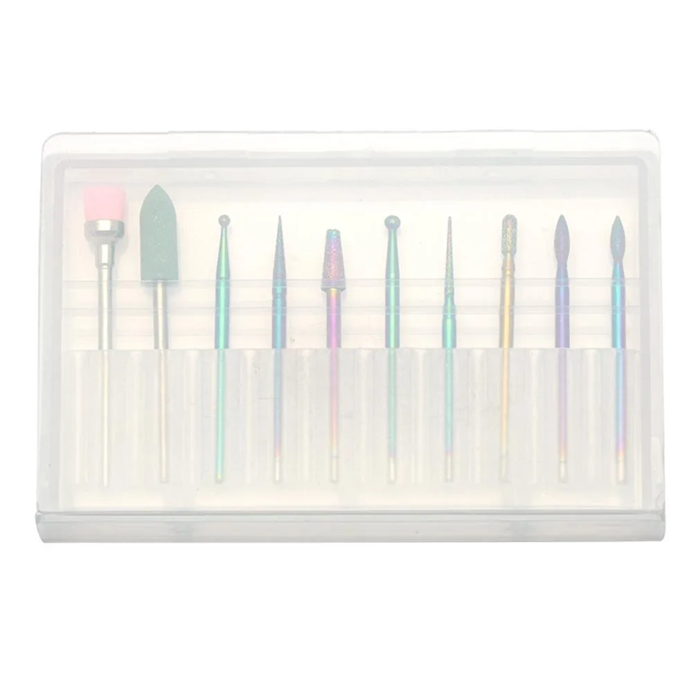 

10pcs Tungsten Steel Grinding Head Nail Drill Bits Set Electric Manicure Machine Tools High Quality Comfortable Hand Suitable