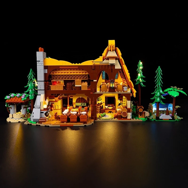 No Model LED Lighting Set Suitable for LEGO Snow White and The Seven Dwarfs' Cottage 43242 (Excluding Building Blocks)