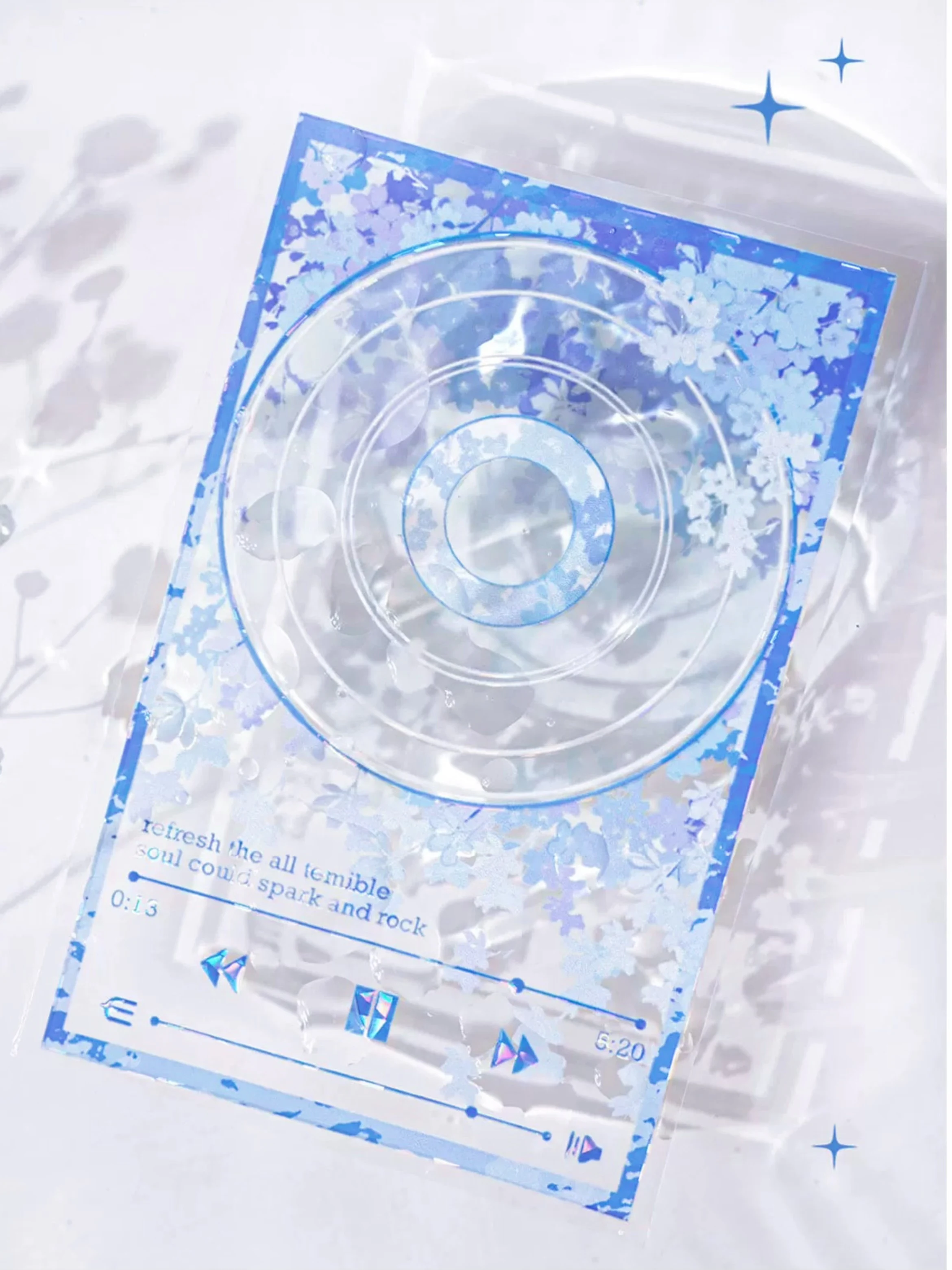 

3.25 Washi Pet Tape 1 Loop My Album Shiny Light, Semi-transparent, Music CD Music Box, Fengmi Yueyama Journaling