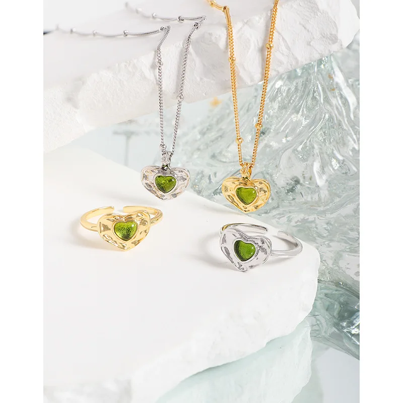 Luxury Design Irregular Love Crystal Necklace Jewelry