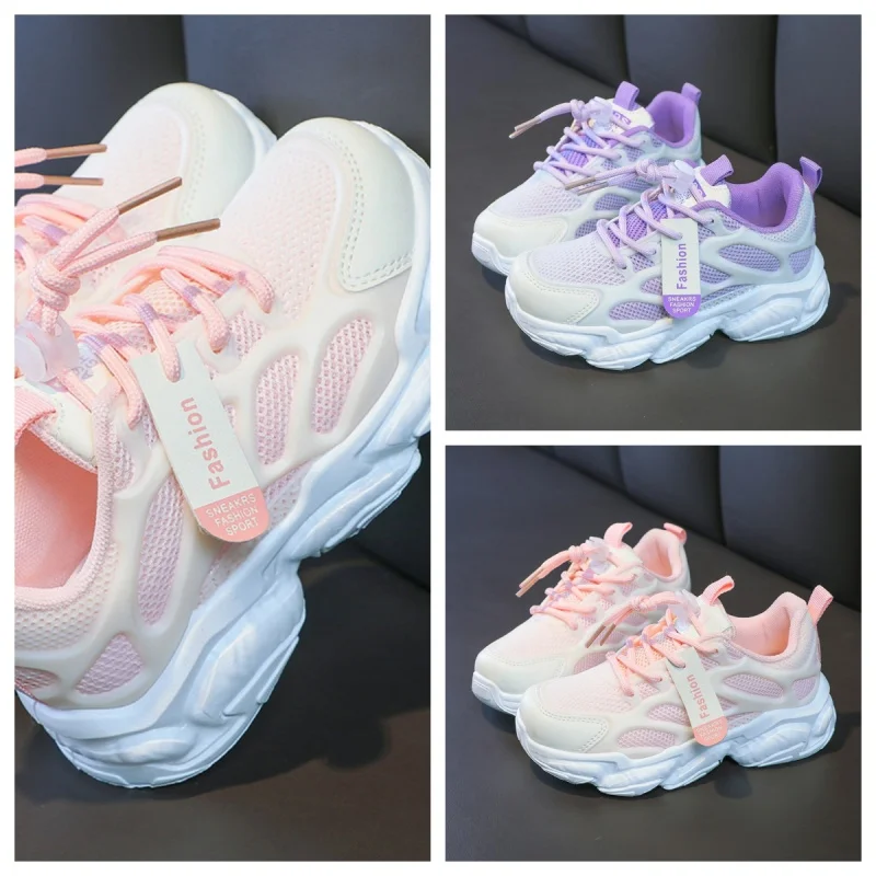 Girls' Shoes 2026 New Style Medium To Large Children's and Girls' Sports Shoes