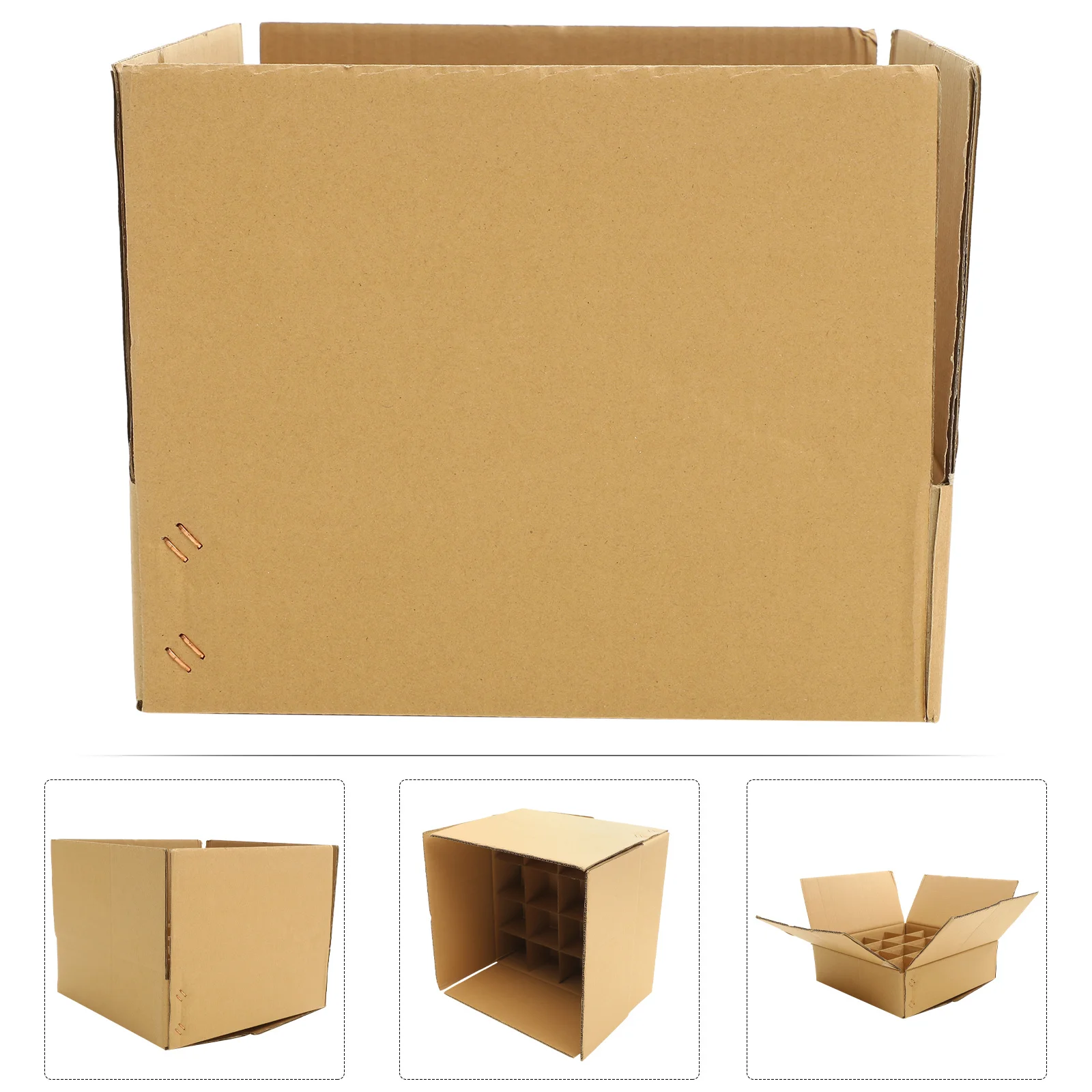 

Multi-Grid Corrugated Packaging Wine Bottle Storage Shipping Box Dish Packing Container Gift Box Moving Storage Boxes For