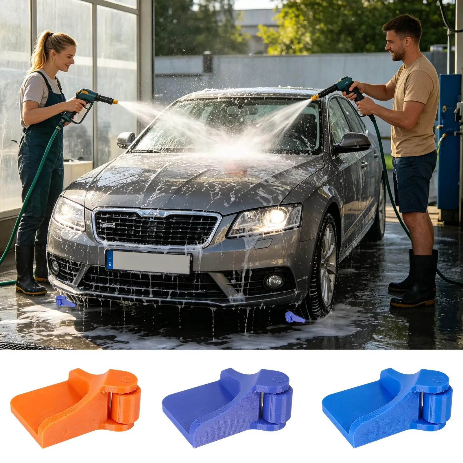 Tire Hose Guide 4 Pieces Vehicle Wheel Detailing Roller Car Wheel Rolling Tool For Garden Garage Backyard Workshop Outdoor