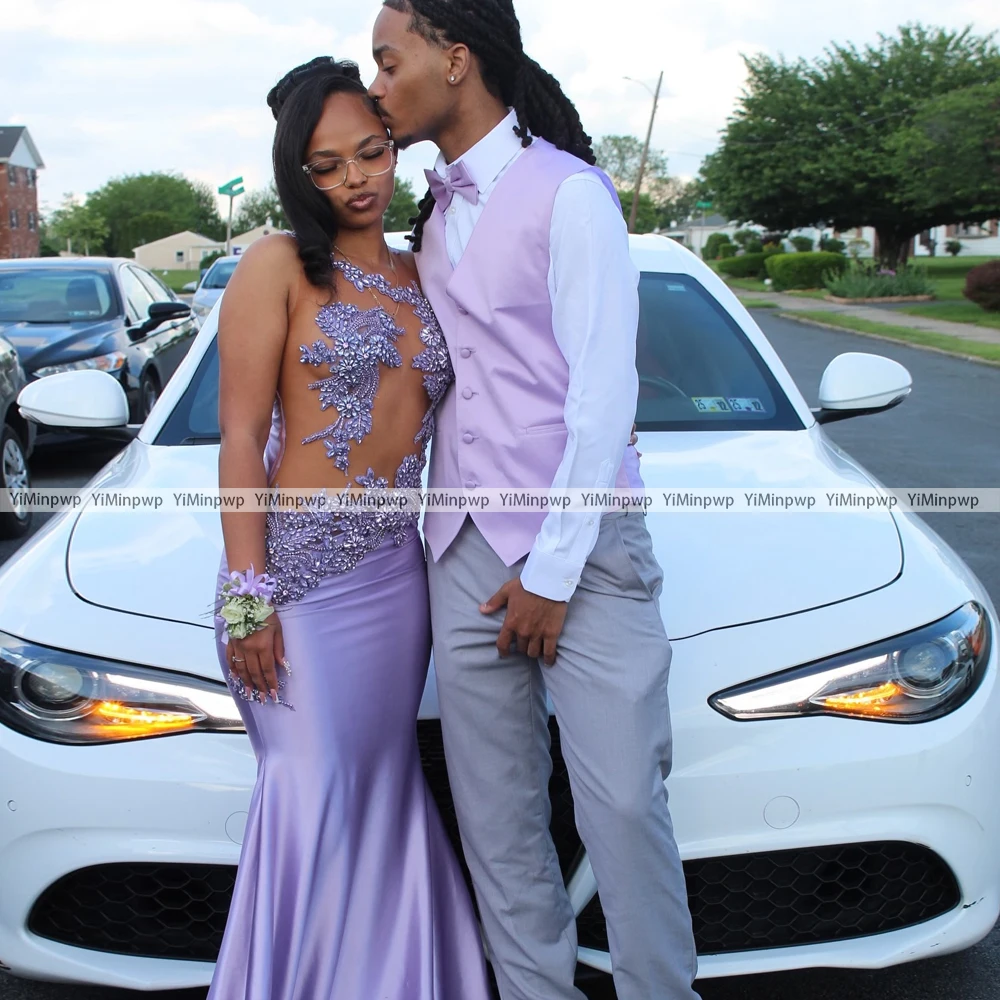 Aso Ebi O-Neck Rhinestones Prom Dresses Mermaid See Through Luxury Elegant Evening Dress Wedding Party Gowns Mermaid Customized