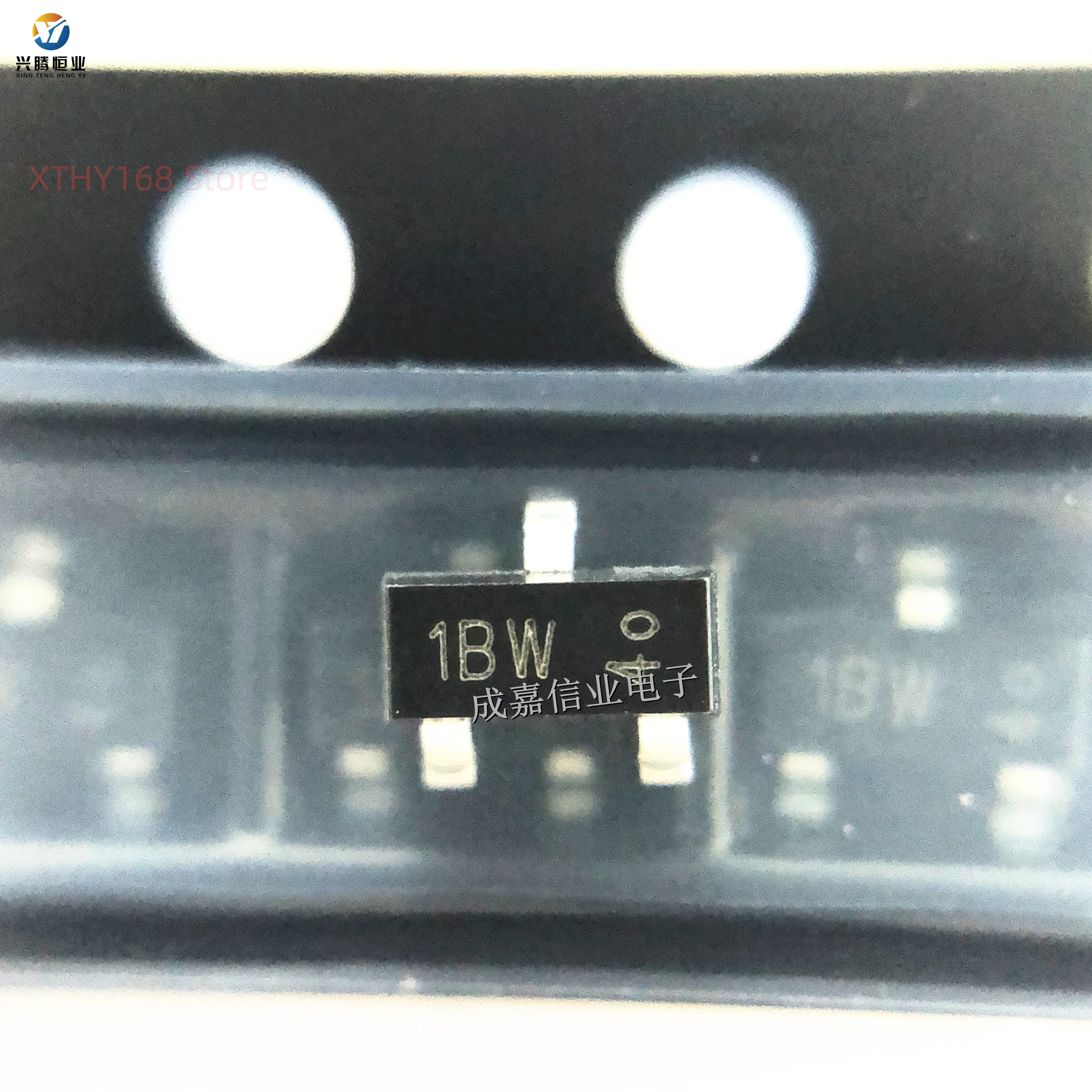 100pcs/Lot BC846B SOT-23-3 MARKING;1BW NPN Bipolar Transistors - BJT Trans GP BJT NPN 65V 0.1A 250mW Automotive 3-Pin