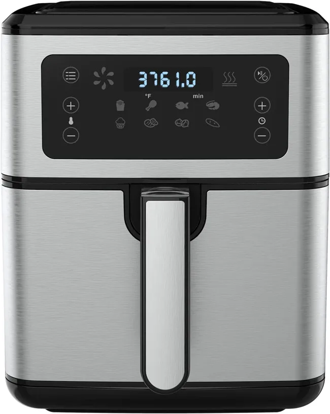 Freidora de aire digital de 5,5 l, freidora de aire para pantalla táctil digital para aparatos de cocina casera