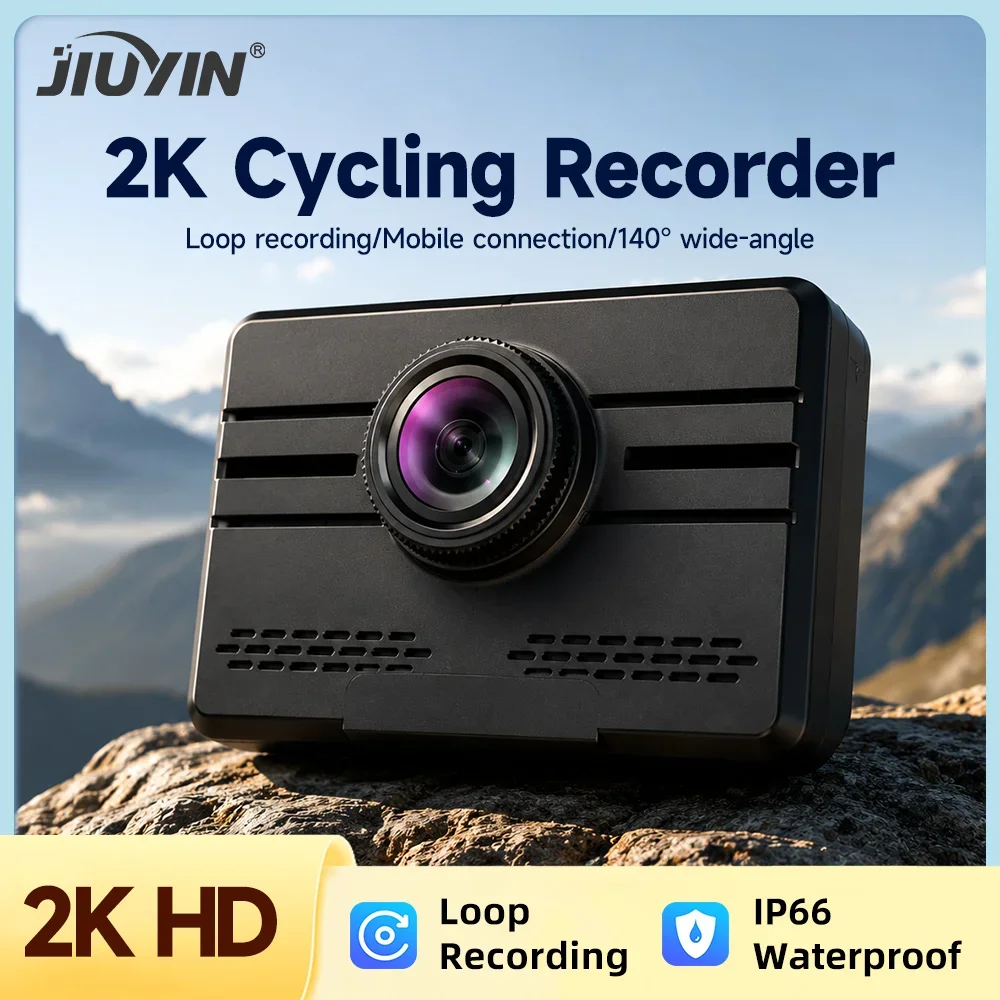 

JIUYIN 2K HD Motorcycle DVR WiFi APP Waterproof IP66 Loop Recording 140 Degree Widely Angle Camera Dash Cam HD Video Recorder