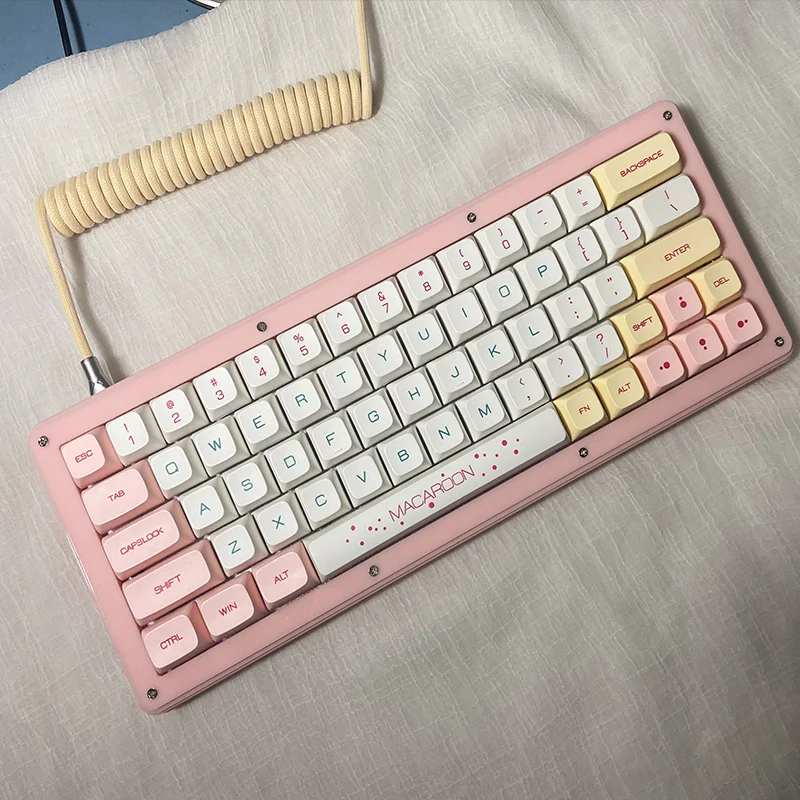 MiFuny Wired Mechanical Keyboard 64 Keys Acrylic Butter Stacking Kit Gasket Hot-Swap RGB Custom Cute Girl 315 Gaming Keyboard