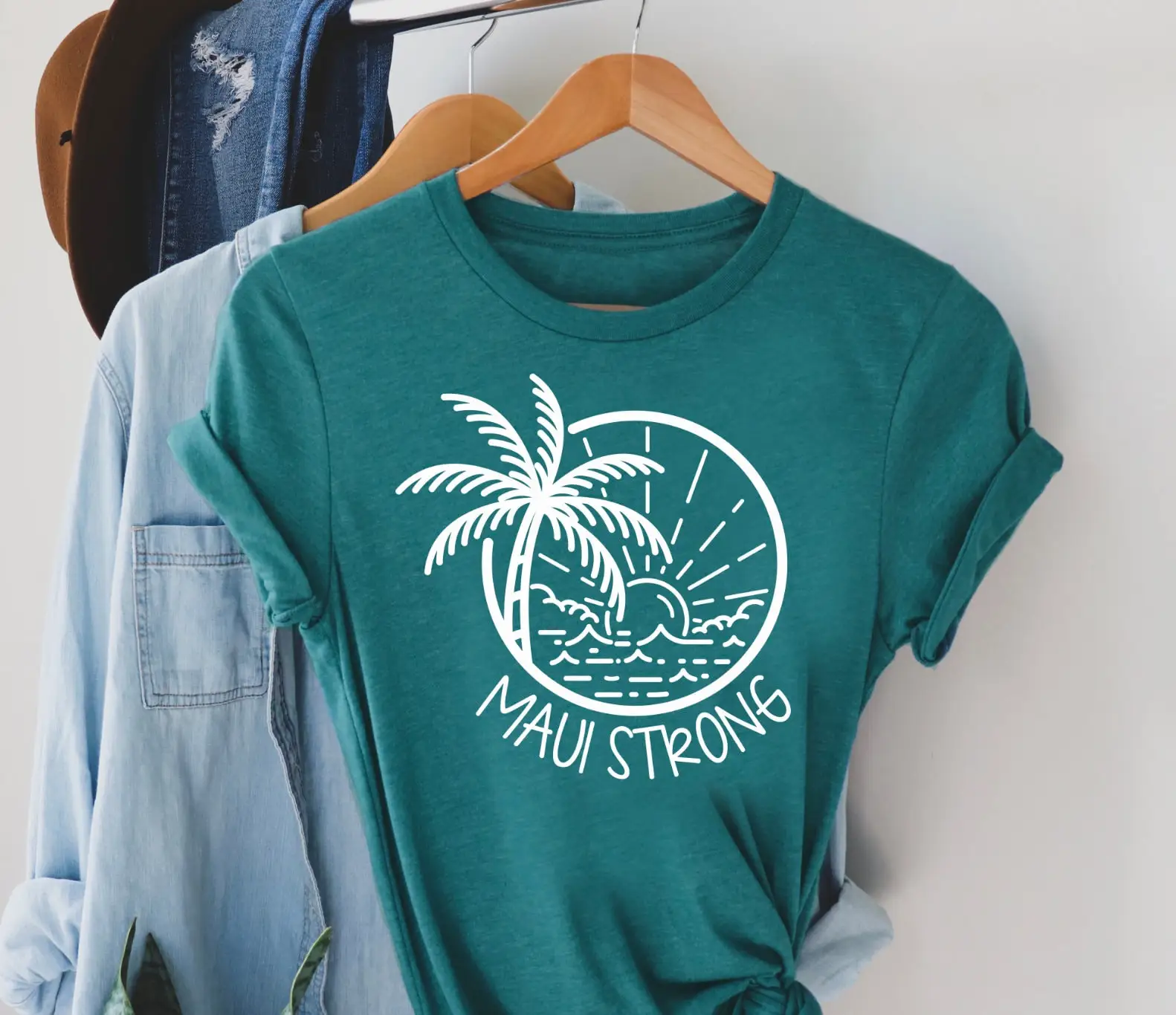 Maui Strong T Shirt Wildfire Lahaina Hawaii Various Print Colors Proceeds Donated