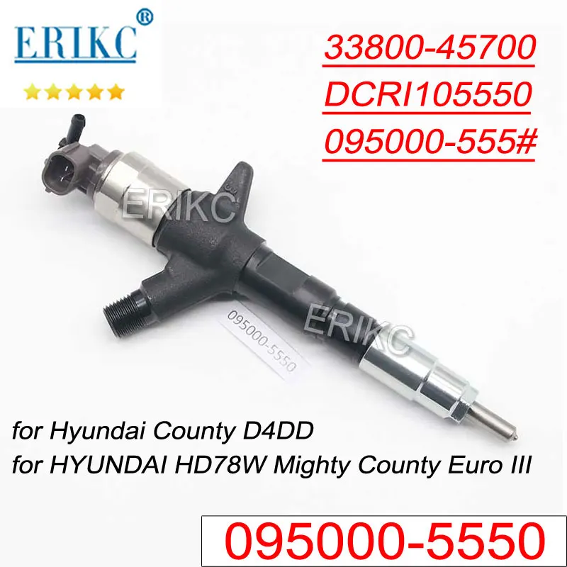 095000-5550 33800-45700 Common Rail Injector 095000-5551 Diesel Fuel Engine Injection DCRI105550 For Denso Hyundai HD78W Mighty