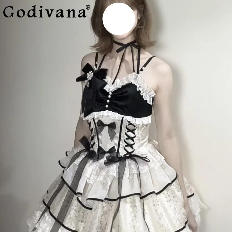 Original Holiday Ball Gown Dress for Women Ballet Style Pure Desire Dress Female Summer Date Birthday Party Short Dress