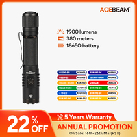 ACEBEAM T35 compact tactical EDC flashlight long range 380 meters 1900 high lumens flashlights for emergency camping