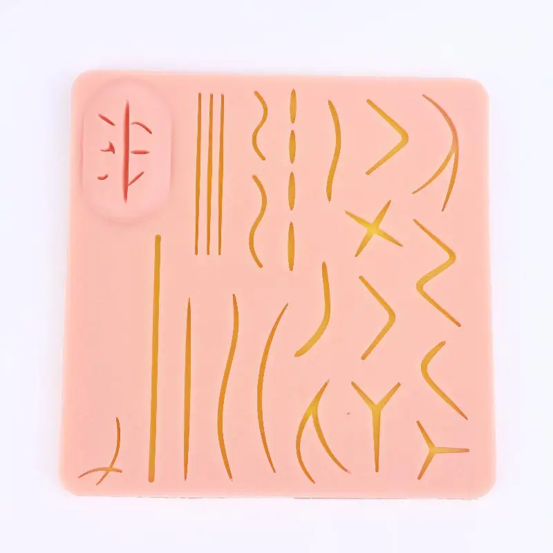 

Reusable Surgical Suture Kit Pad Silicone Skin Wounds Suture Practice Traumatic Simulation Wounds Training Teaching Model