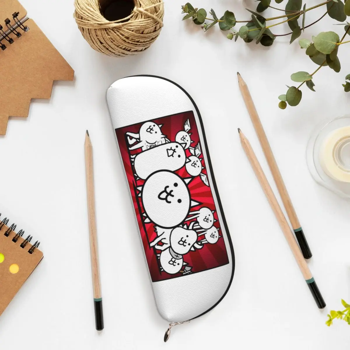 مقلمة Nyanko Great War Battle Cats مقلمة وحقيبة تخزين وأدوات مكتبية وحقيبة أقلام رصاص ذات سعة كبيرة للأطفال