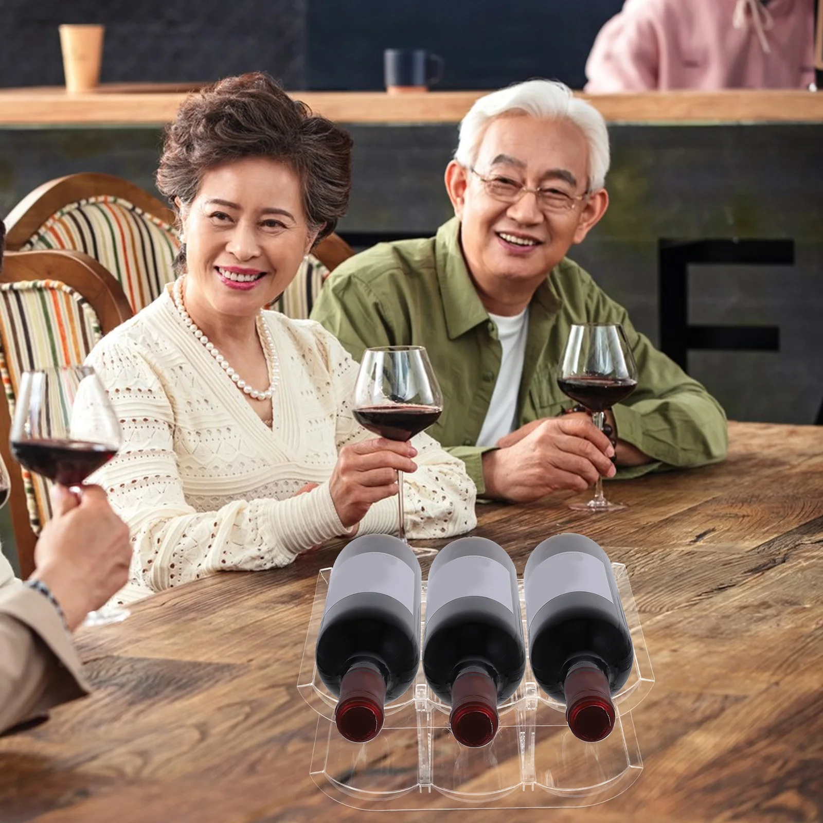 

Wine Bottle Holder Tumbler Storage Rack Water Bottle Organizer Dual Layer Shelf for Beverage and Drink Storage in Home