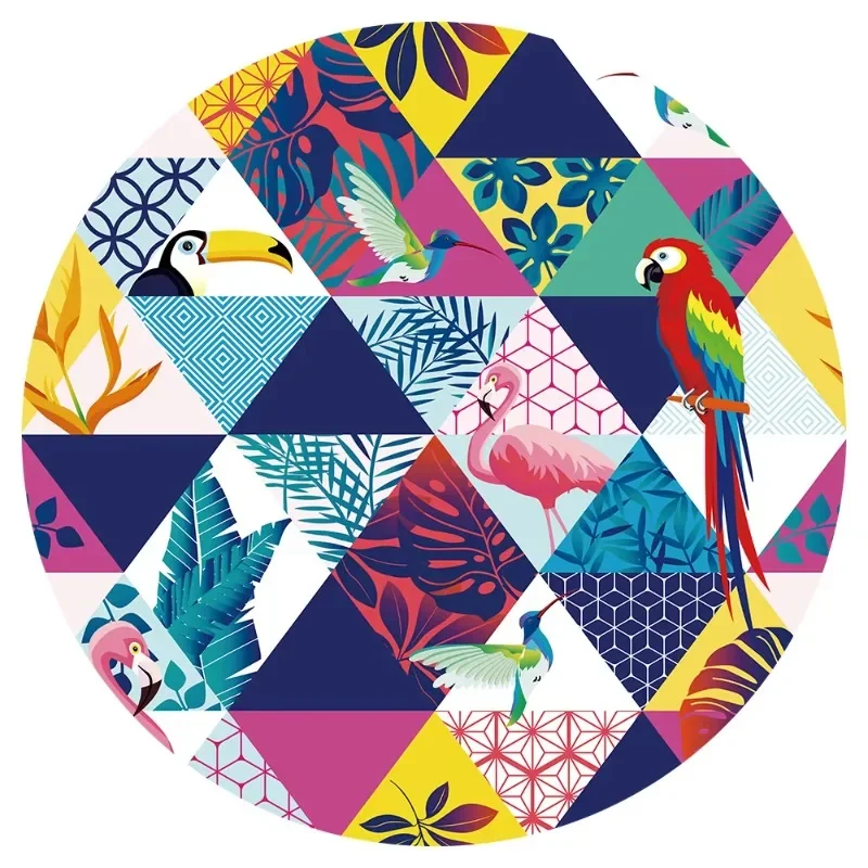 MaxRenard 1000-teiliges Puzzle für Erwachsene, Vögel, rundes Tier, kreisförmig, Heimwanddekoration, Lernspielzeug, Geschenk für Familienspiele