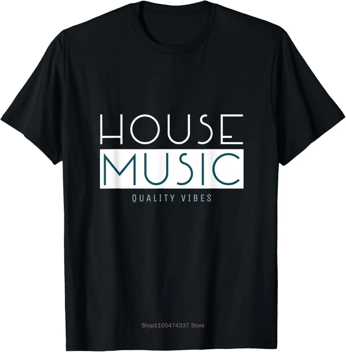 Deep House Music Art - Minimalist Design for DJ, Raver EDM T-Shirt Custom Printed Graphic T Shirts Vintage T Shirt Camisas