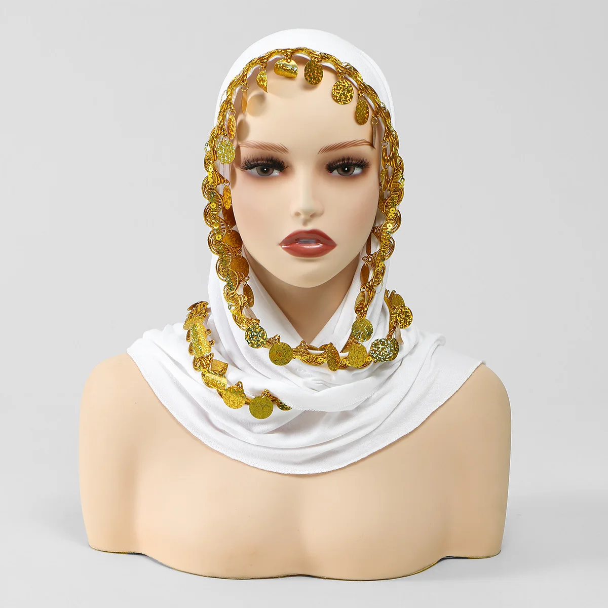 

Turban Sequins Fringed Hijab Scarf Instant for Women Muslim Shawl Wrap Long Headscarf Bandanas Headband Bufanda Foulard Turbante