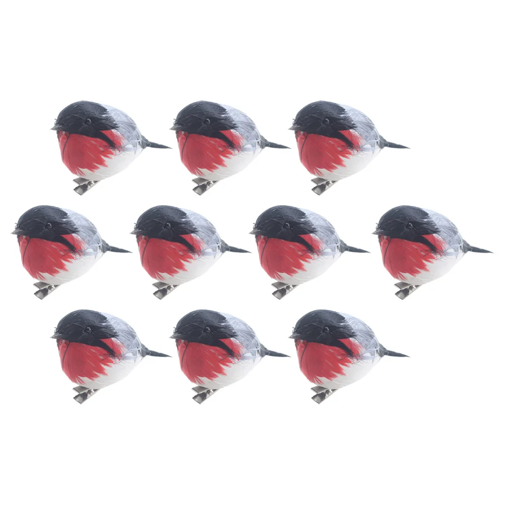 

10Pcs Christmas Bird Decoration Clip Delicate Hanging Ornament Xmas Tree Decor Xmas Party Festival Pendant Lovely Bird Decor