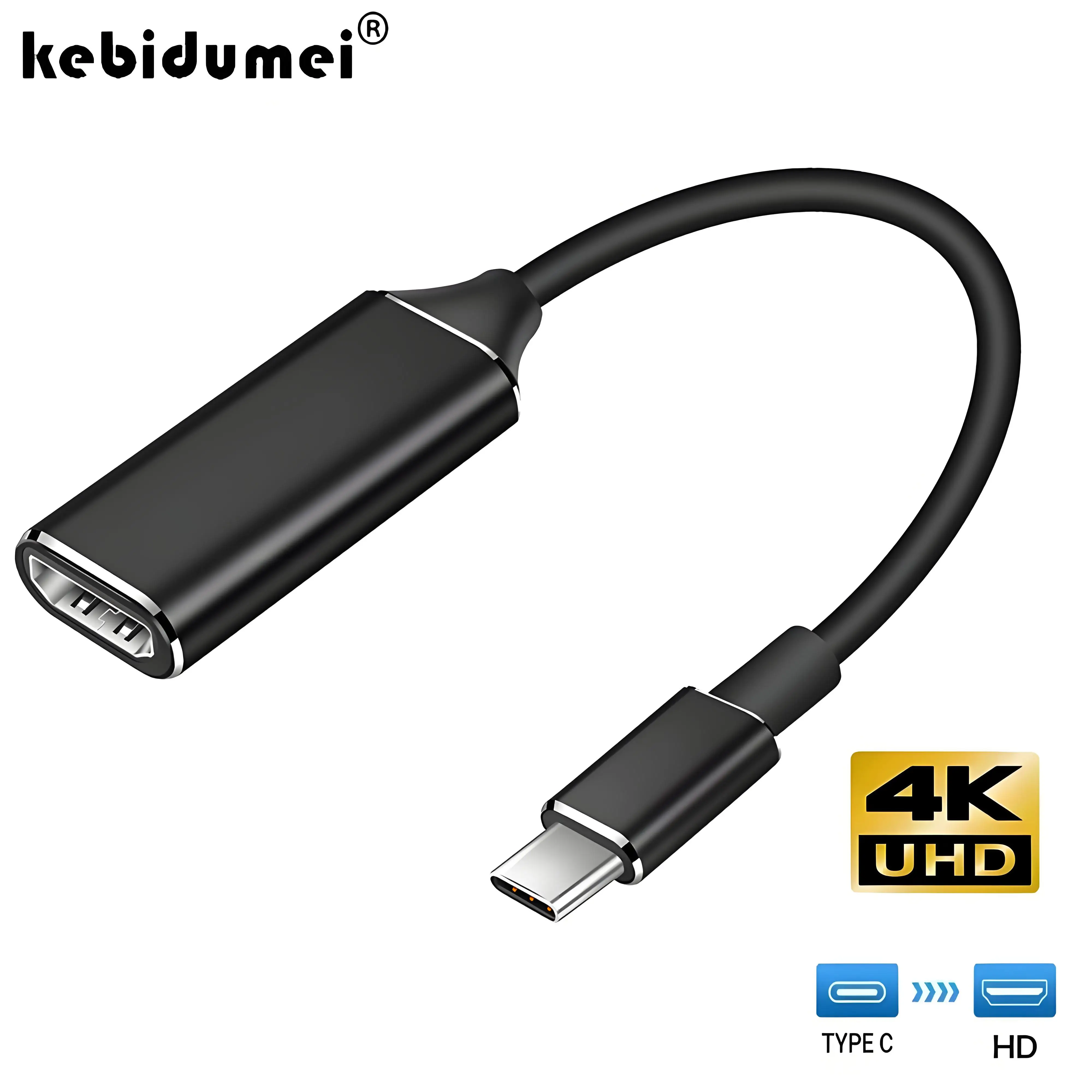 

TYPE C to HDMI 4K Adapter USB C USB3.1 Male to HDTV Female Converter Cable for Tablet TV MacBook iPad Samsung Laptop
