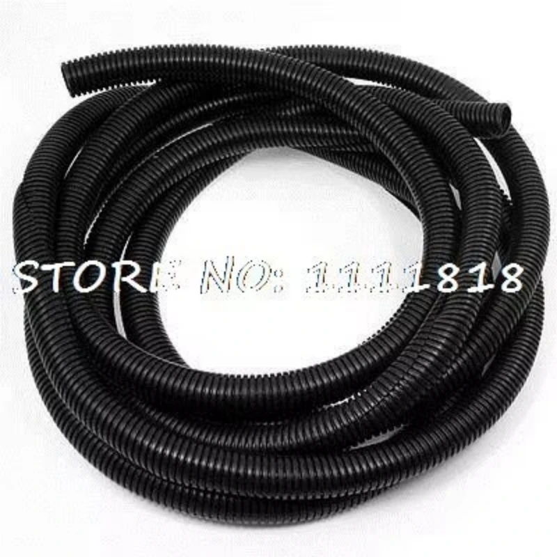 OD7/10/11.6/13/15/18/21/25/28/34/42/54mm Electric Wire Protector Corrugation Split Loom Polyethylene Tubing Pipe 5M/10M Black