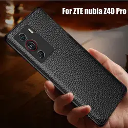 For ZTE nubia Z40 Pro Genuine Leather Phone Case For ZTE nubia Z30 Pro Ultra Slim Camera Lens Protective Cover For Nubia Z40 Pro