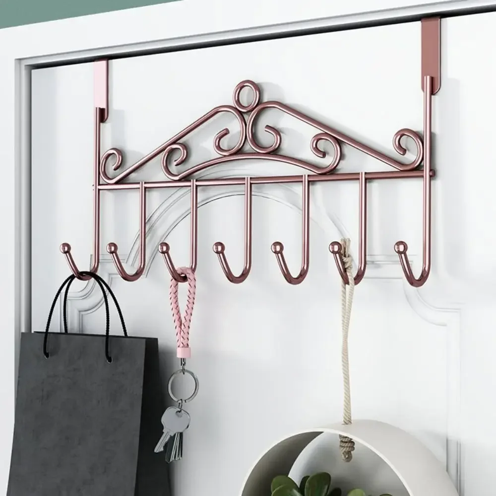 yes7 Hooks Over Door Hooks Space Saving Multifunction Door Storage Hook Good Load-Bearing Punch-Free Hanging Storage Rack Home U