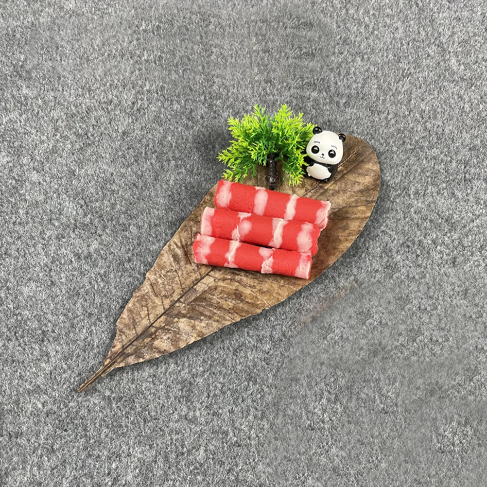 

20Pcs Natural Dried Leaf Ornament for Sushi Serving Plate Japanese Food Photography Props Dish Decor Creative Dining Table