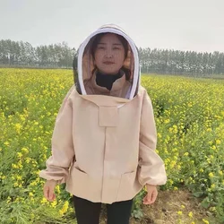 Mesh Hat Breathable Zipper Anti Bee Clothes Half Body Elastic Cuffs Bees Protective Clothing Anti-tearing Material Anti-sting