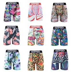 OZPSD Sexy Men Underwear Boxers Cueca Male Panty Lingerie Men Underpants Boxershorts Plus Size Breathable Print Man Boxer Briefs